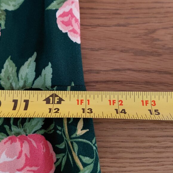 Reformation Sigmund Dress Floral Midi Maxi Green Size 6 - Picture 8 of 9